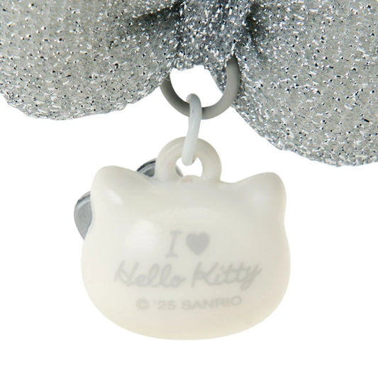 SANRIO | Hello Kitty Silver Swaying Ribbon Charm Keychain 65×30×45mm (I Love Hello Kitty)