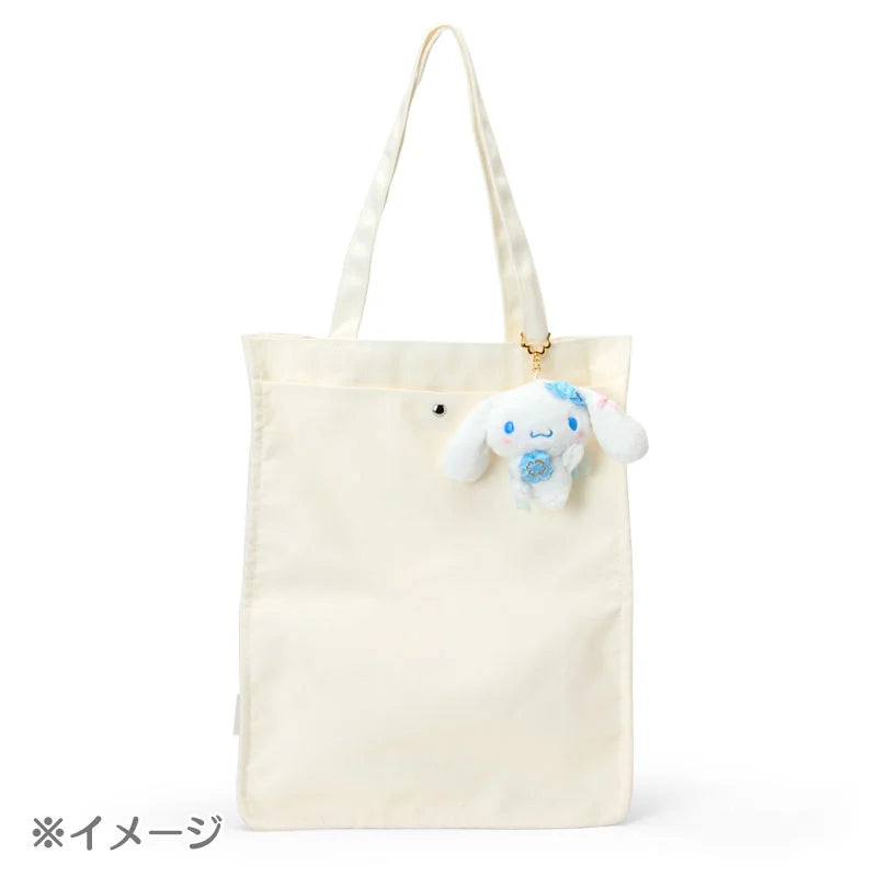 SANRIO | Cinnamoroll Plush Mascot Holder Keychain Bag Charm 150×60×115mm (Light Blue Clover)