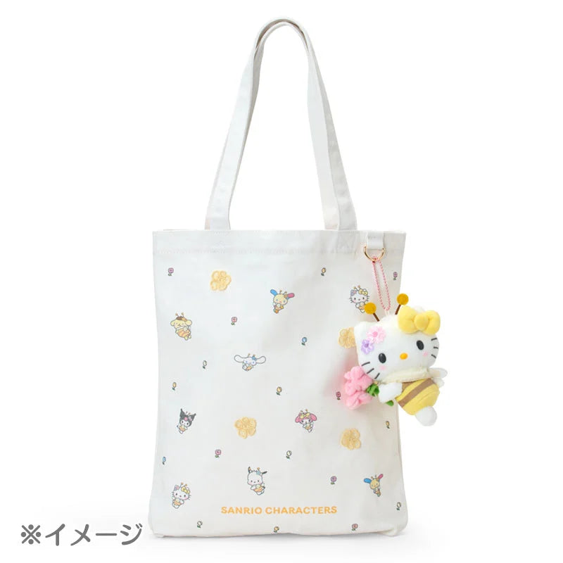 SANRIO | Kuromi Mascot Holder Bag Charm Plush Keychain 130×60×150mm (Flower Loving Little Bee)
