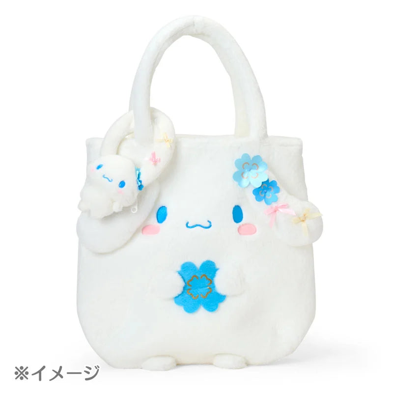 SANRIO | Cinnamoroll Plush Bag Charm 190×50×115mm (Light Blue Clover)