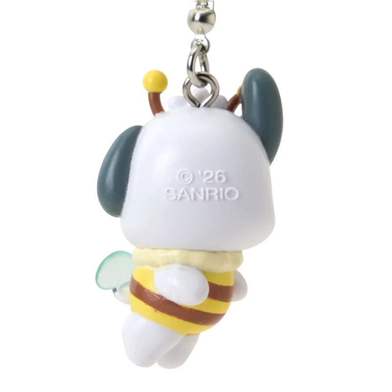 SANRIO | Pochacco Keychain Charm 35×25×80mm (Flower Loving Little Bee)