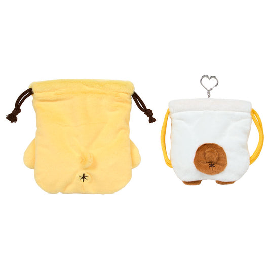 SANRIO| Pompompurin Pom Pom Purin Drawstring Pouch 2 Piece Set (With My Favourite Friends)