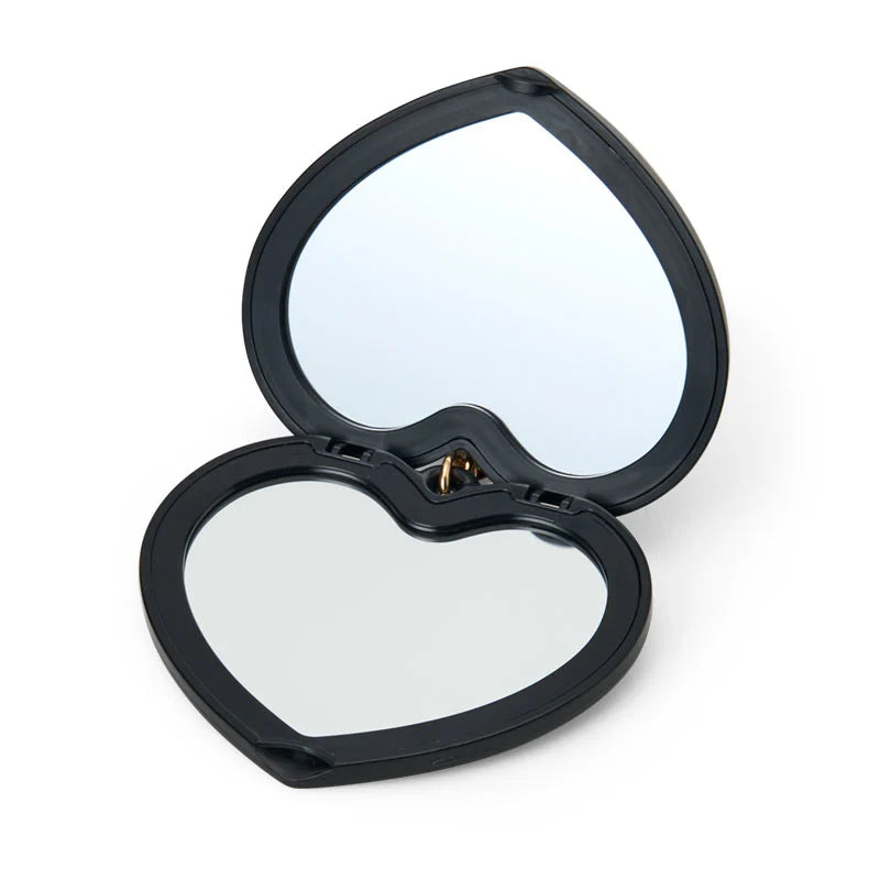 SANRIO | Hello Kitty Heart-Shaped Compact Mirror with Bead Charm 70x18x60mm (Elegant Quilted)