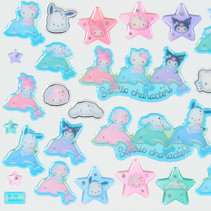 SANRIO | Crystal Sticker 200×2×170mm (Shiny Dolphin)