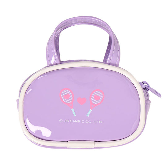 SANRIO | Kuromi Mini Boston-Style Pouch Bag Charm 90x35x100mm (Sanrio Girls's Tennis Club)