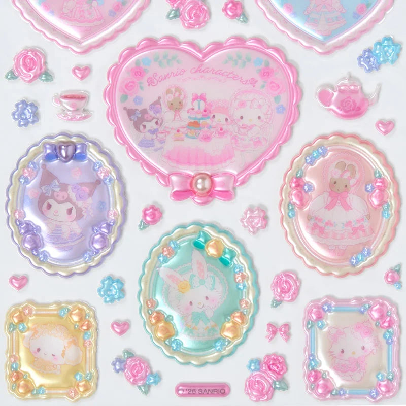 SANRIO | Pearlescent Plump Emblem Sticker 90×8×200mm (Fairy Tale Party)