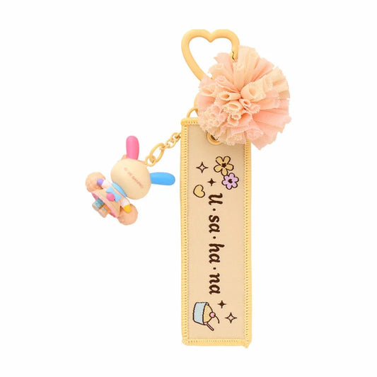 SANRIO | Usahana Figure Mascot Keychain & Logo Tag 125X72X28mm (Cheering Everyone On! Cheer Tales)