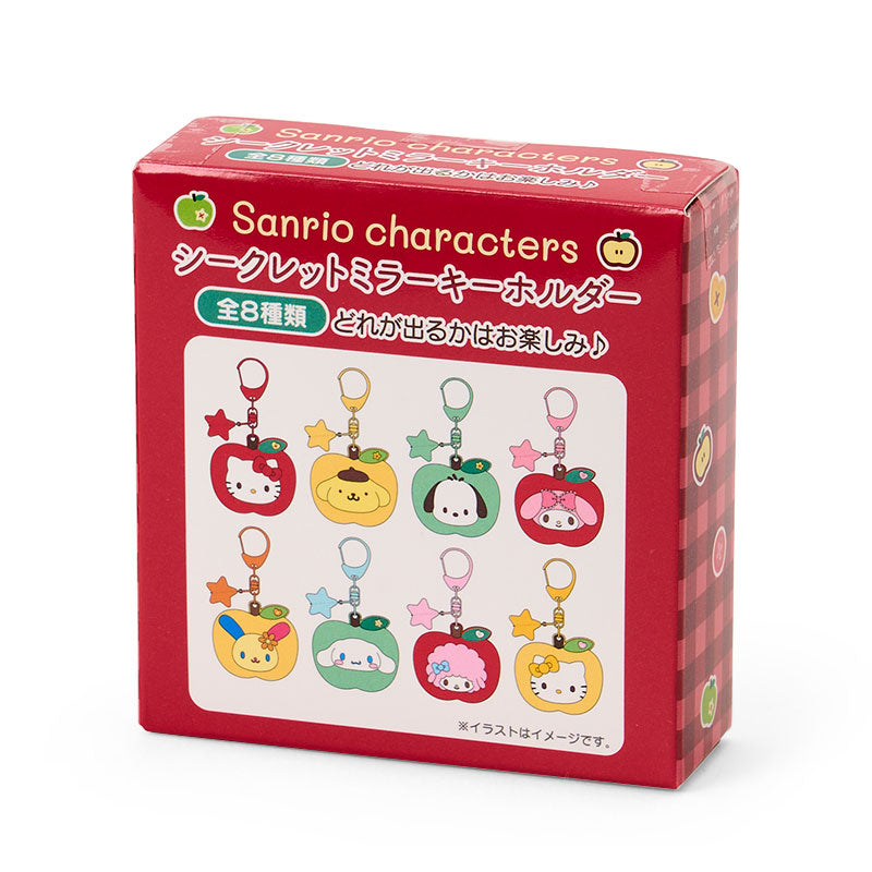SANRIO | Secret Mini Mirror Keychain Blind Box 63×10×60mm (Autumn Apple Gingham Red)