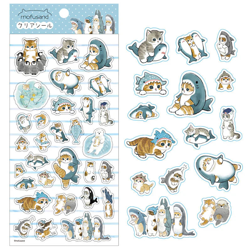 Mofusand | Cat Clear Seal Sticker 90×175mm (497)