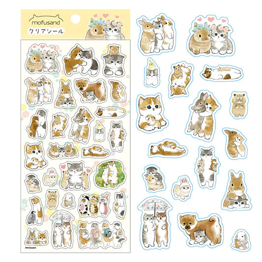 Mofusand | Cat Clear Seal Sticker 90×175mm (028)