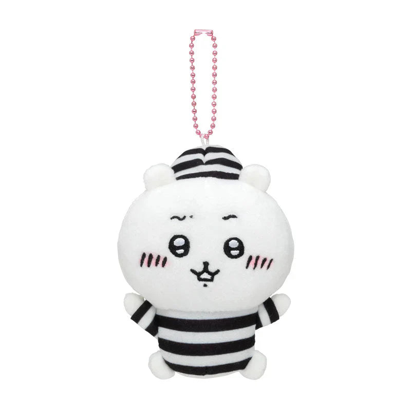 Chiikawa | Mascot Holder Keychain H110×W95×D70Mm (Prisoner) 吉伊卡哇 玩偶挂件/包挂/钥匙链（囚人系列） Chiikawa吉伊/小白
