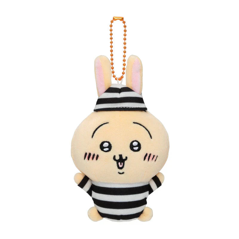 Chiikawa | Mascot Holder Keychain H110×W95×D70Mm (Prisoner) 吉伊卡哇 玩偶挂件/包挂/钥匙链（囚人系列） Usagi 兔兔/乌萨奇