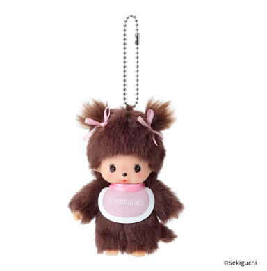【Limit 1】Monchhichi | Bebichhichi Mascot Holder Bag Charm Keychain 120x90x50mm (Girl)