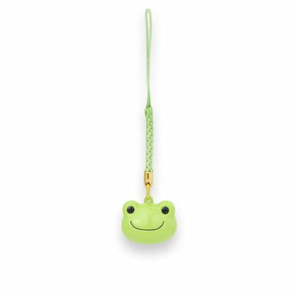 Pickles the Frog | Face Shaped Bell Phone Charm H2×W2×D1.5cm (Green)