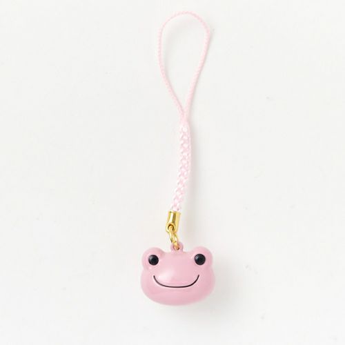 Pickles the Frog | Face Shaped Bell Phone Charm H2×W2×D1.5cm (Pink)