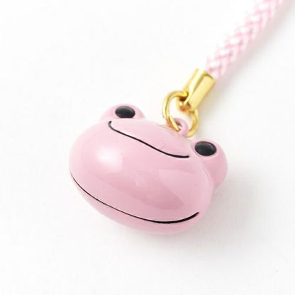 Pickles the Frog | Face Shaped Bell Phone Charm H2×W2×D1.5cm (Pink)