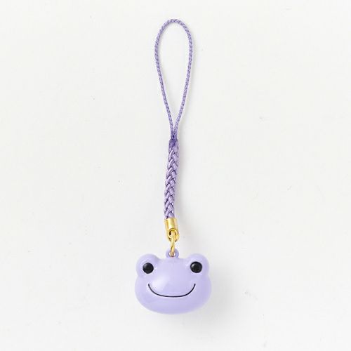 Pickles the Frog | Face Shaped Bell Phone Charm H2×W2×D1.5cm (Purple)