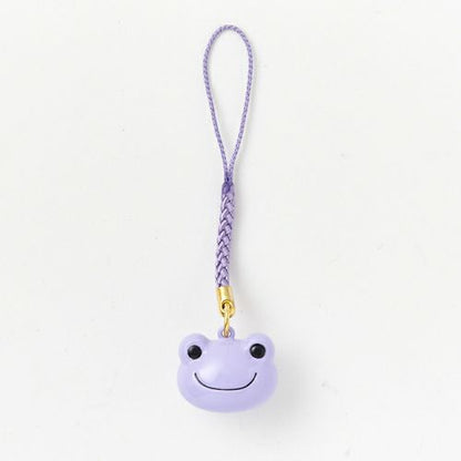 Pickles the Frog | Face Shaped Bell Phone Charm H2×W2×D1.5cm (Purple)