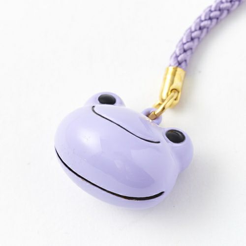 Pickles the Frog | Face Shaped Bell Phone Charm H2×W2×D1.5cm (Purple)