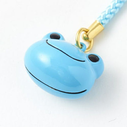 Pickles the Frog | Face Shaped Bell Phone Charm H2×W2×D1.5cm (Blue)