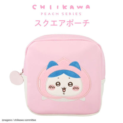 CHIIKAWA x SHOBIDO | Peach Series Square Pouch W130×H130×D40mm (Hachiware)