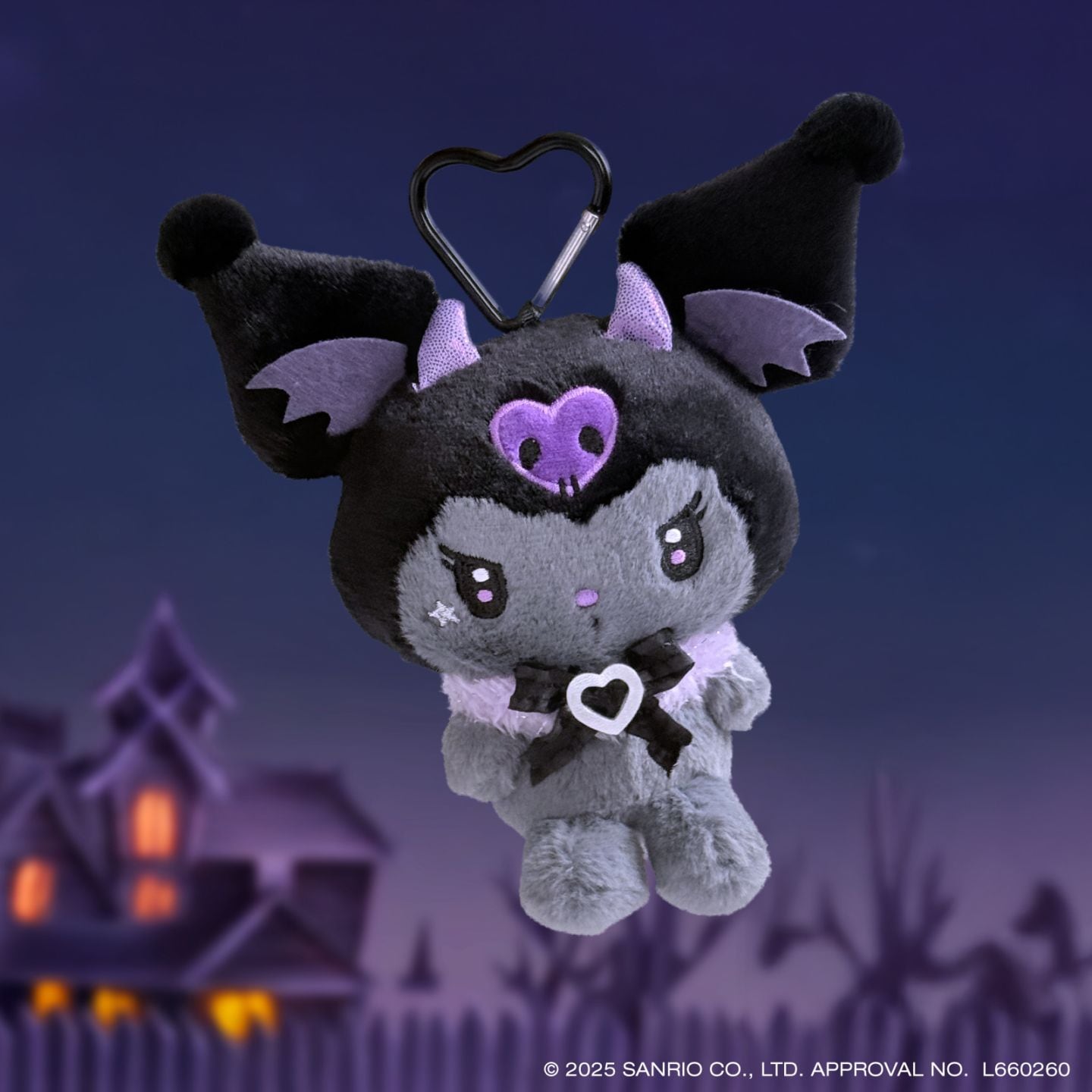SANRIO | Kuromi Mascot Holder Bag Charm Plus Keychain 150×85×140mm(Dark Little Devil)