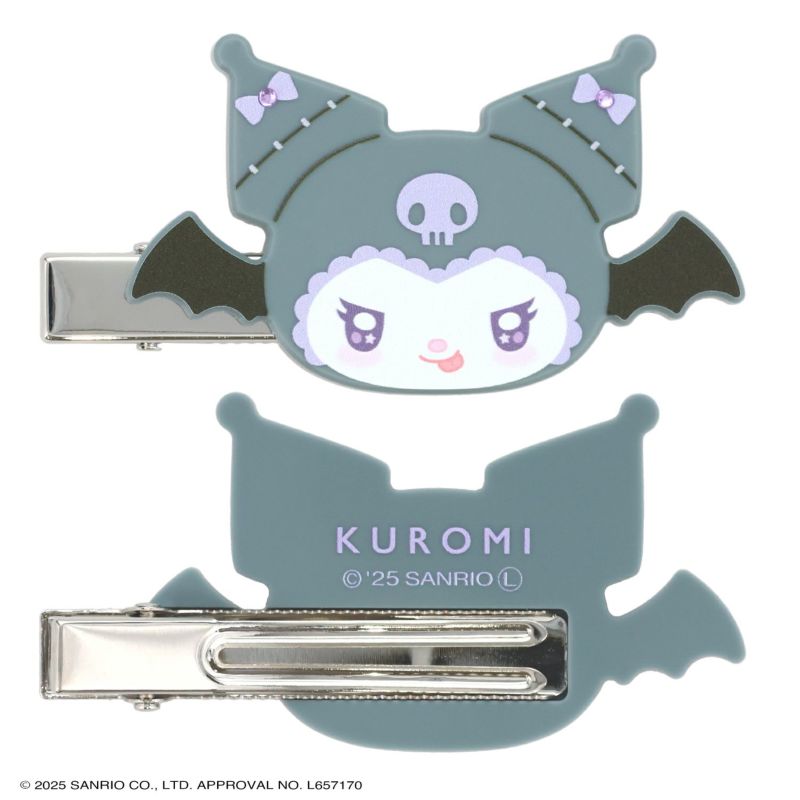 SANRIO | Kuromi Acrylic Hair Clip 40×70ｍm (Angel and Little Devil)