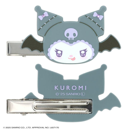 SANRIO | Kuromi Acrylic Hair Clip 40×70ｍm (Angel and Little Devil)