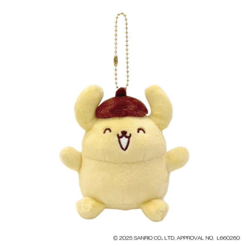 SANRIO | Pompompurim Yay Happy Mascot Holder Bag Charm Keychain 100x80x115mm (30th Anniversary)