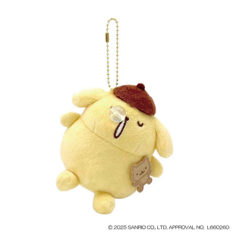 SANRIO | Pompompurim Sleeping Snoring Mascot Holder Bag Charm Keychain 100x80x115mm (30th Anniversary)