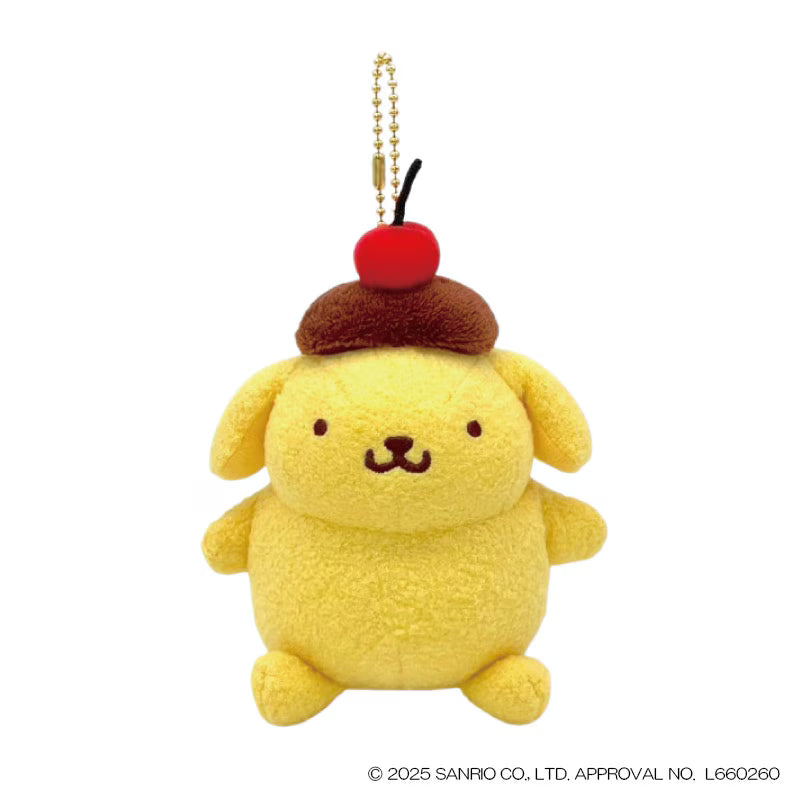 SANRIO | Pompompurim Strawberry Mascot Holder Bag Charm Keychain 100x80x115mm (30th Anniversary)