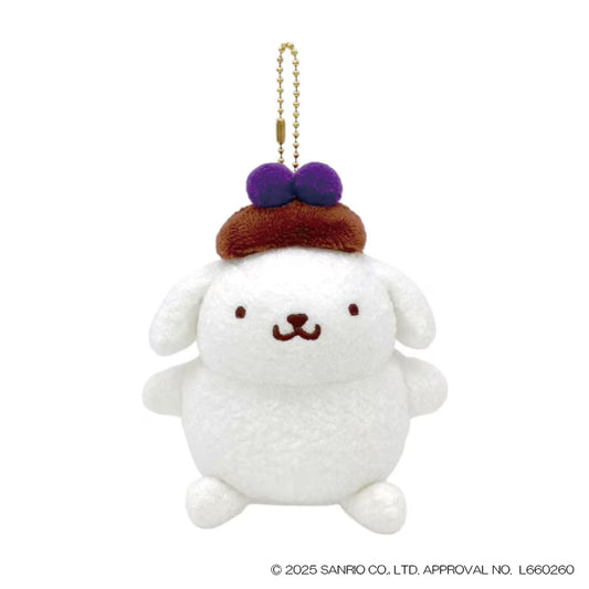 SANRIO | Pompompurim Milk Mascot Holder Bag Charm Keychain 100x80x115mm (30th Anniversary)