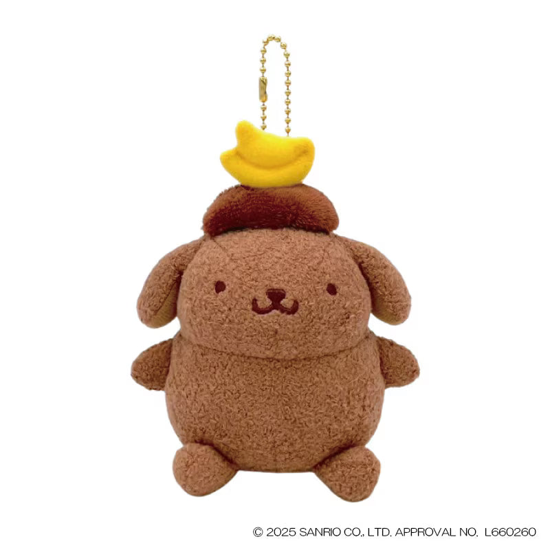 SANRIO | Pompompurim Chocolate Banana Mascot Holder Bag Charm Keychain 100x80x115mm (30th Anniversary)