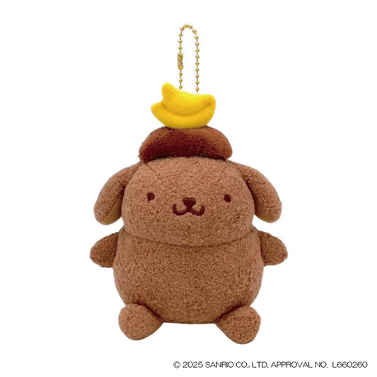 SANRIO | Pompompurim Chocolate Banana Mascot Holder Bag Charm Keychain 100x80x115mm (30th Anniversary)