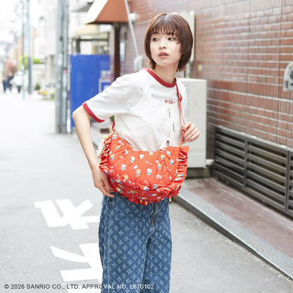 SANRIO x ACCOMMODE | Hello Kitty Quilting Frill Shoulder Bag 320x190x100mm