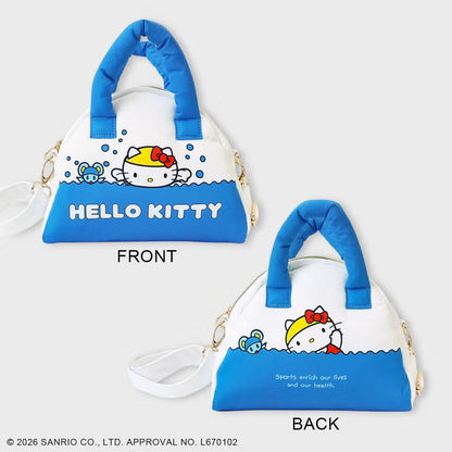 SANRIO x ACCOMMODE | Hello Kitty Puff Boston Bag 180x240x100mm (Blue)