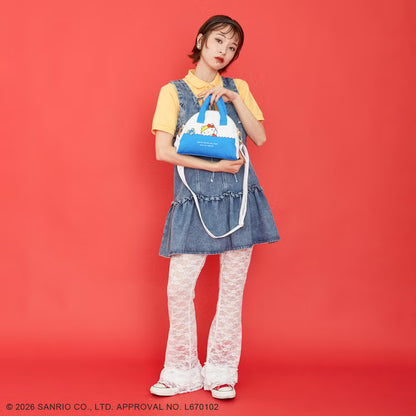 SANRIO x ACCOMMODE | Hello Kitty Puff Boston Bag 180x240x100mm (Blue)