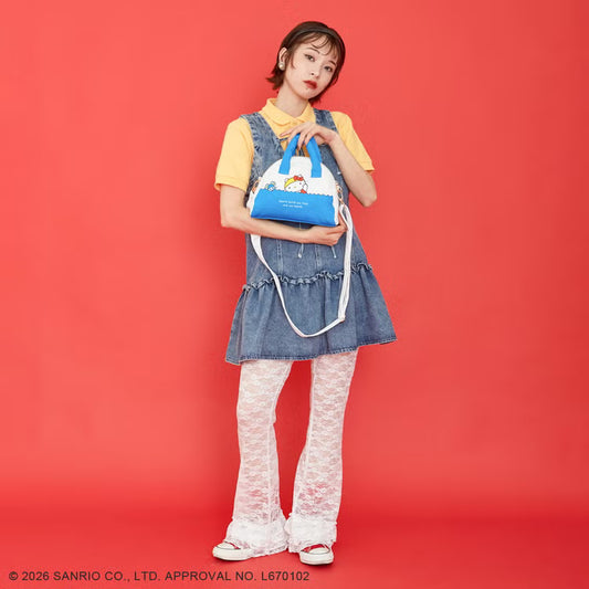 SANRIO x ACCOMMODE | Hello Kitty Puff Boston Bag 180x240x100mm (Blue)