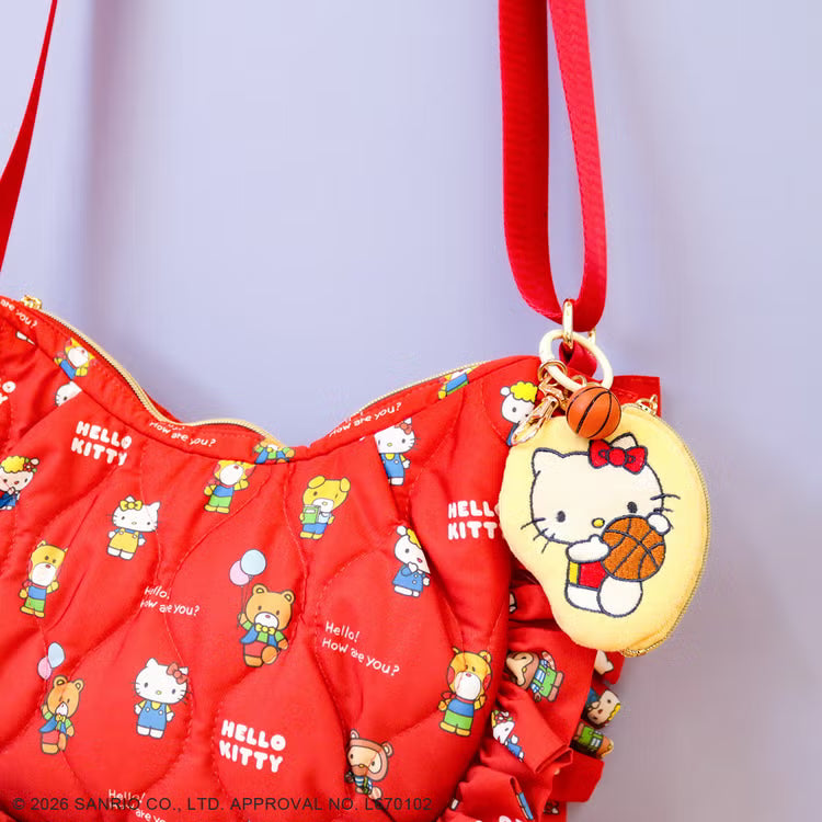 SANRIO x ACCOMMODE | Hello Kitty Mini Pouch Charm 86x70x20mm (Basketball)