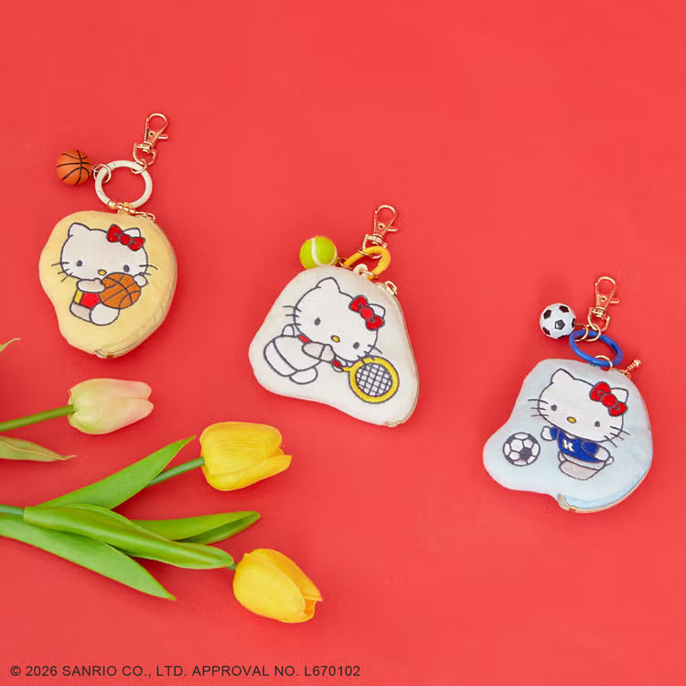 SANRIO x ACCOMMODE | Hello Kitty Mini Pouch Charm 86x70x20mm (Basketball)
