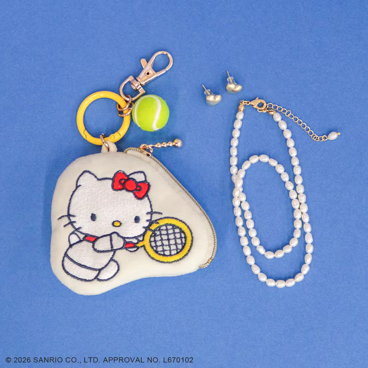 SANRIO x ACCOMMODE | Hello Kitty Mini Pouch Charm 86x70x20mm (Tennis)