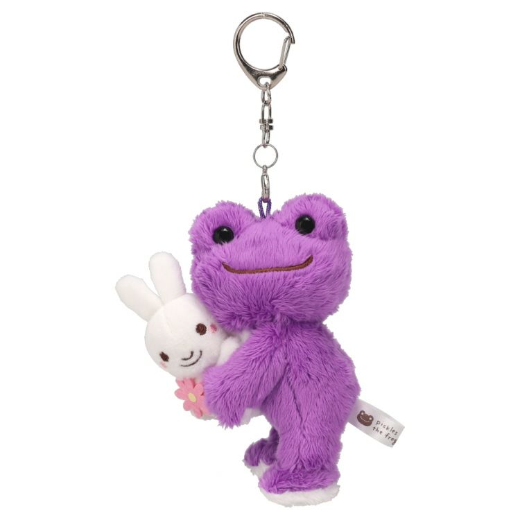 Pickles the Frog | Plush Keychain Mascot Holder H12.5×W8×D6cm (Rabbit Wakaba Green)