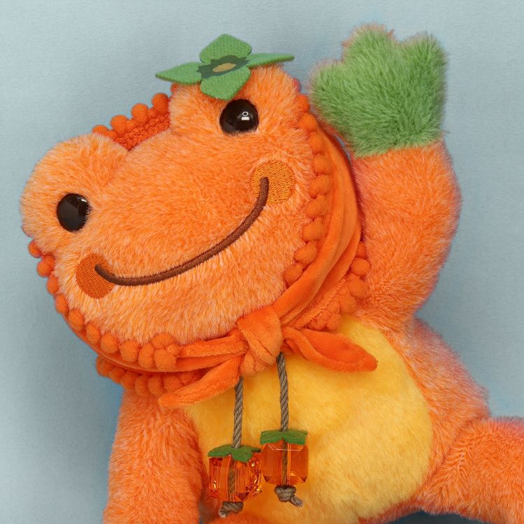 Pickles the Frog | Plush Toy Bean Doll Plush 155×130×140mm (Persimmon)