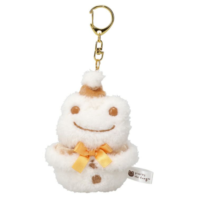 Pickles the Frog | Snowman Mascot Holder Bag Charm Keychain 120x70x50mm
