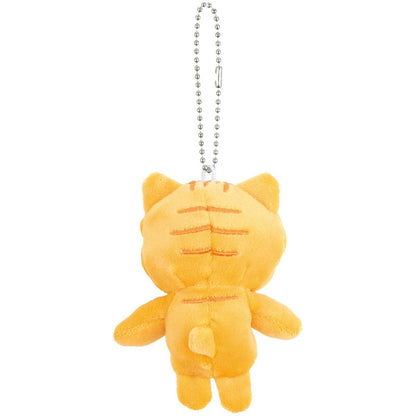 SKATER | Cat Plush Keychain with ball chain Mascot Holder 75×50×160mm (Orange)