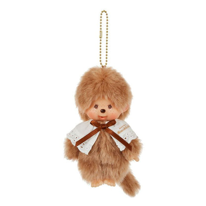 Monchhichi | Mascot Holder Plush Keychain Bag Charm H13.5×W8.5×D5.5cm (Sweet Brown Series)
