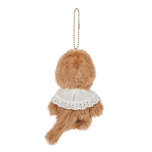 Monchhichi | Mascot Holder Plush Keychain Bag Charm H13.5×W8.5×D5.5cm (Sweet Brown Series)