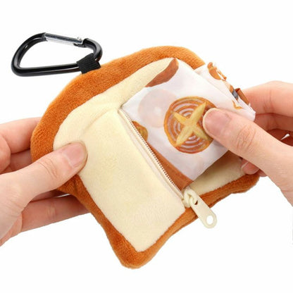 BREAD DOROBO | Foldable Eco Bag with Pouch Shopping Bag Keychain (110×120mm & 480×260mm)
