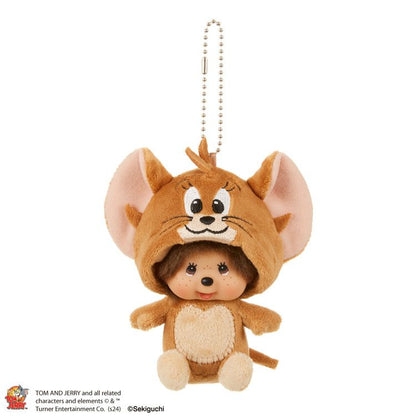 Monchhichi | Mascot Holder Plush Keychain Bag Charm SS H11×W8×D6cm (Tom & Jerry - Jerry)