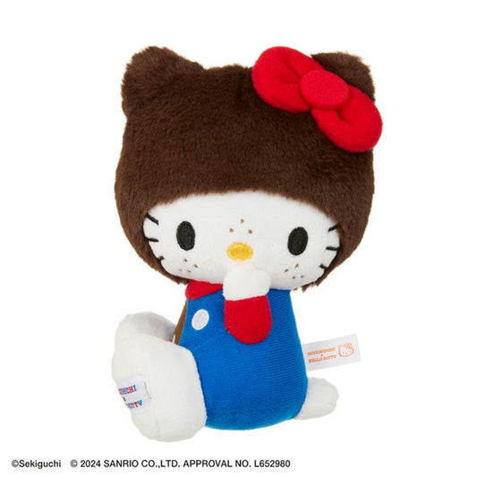 Monchhichi × Sanrio | Plush Toy H18×W13×D11Cm (Hello Kitty)